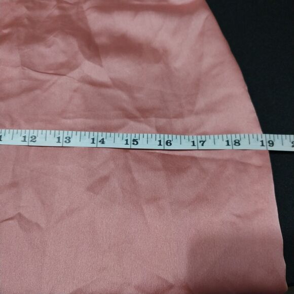 PrettyLittleThing dress Womens 8 rose pink satiny slip midi spaghetti strap - Picture 9 of 9